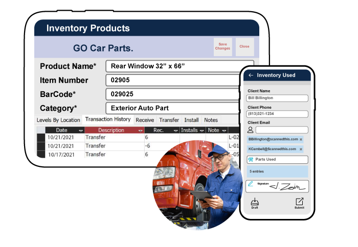 Wireless Forms with field service management software