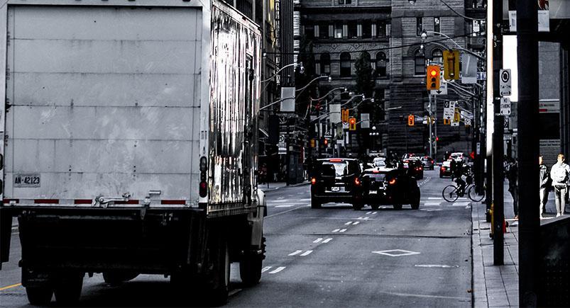 Freight truck on the road