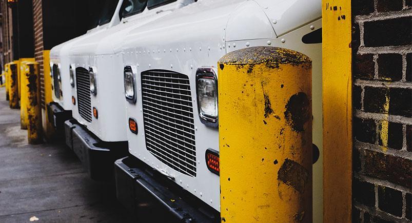 A fleet of trucks