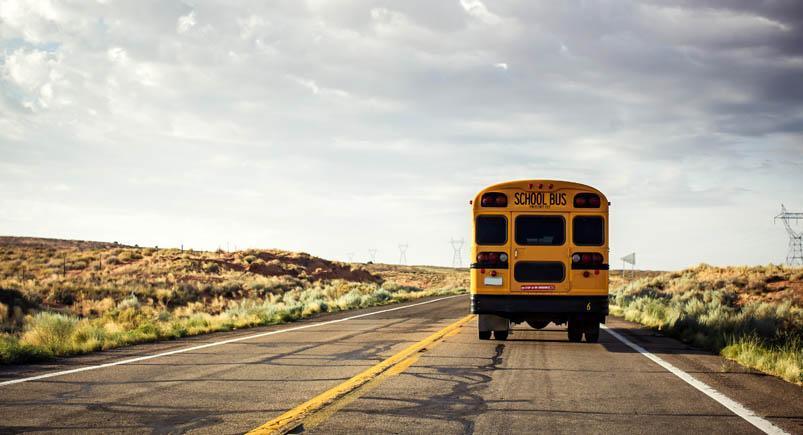 School bus on the road