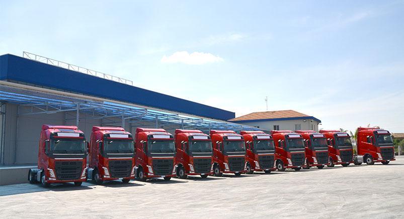 Fleet of commercial trucks