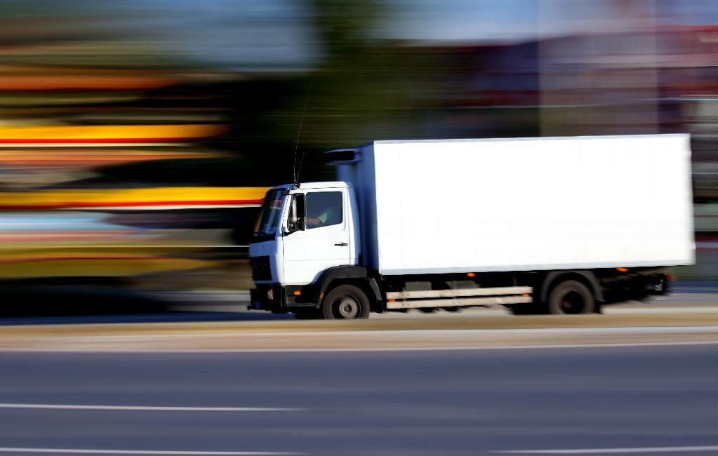 An employee speeding in a truck