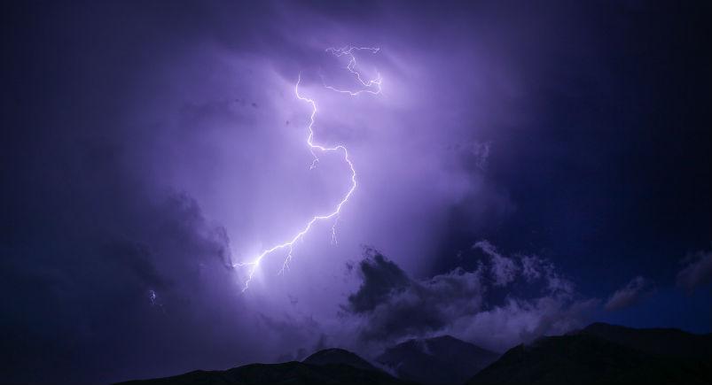 A severe thunderstorm