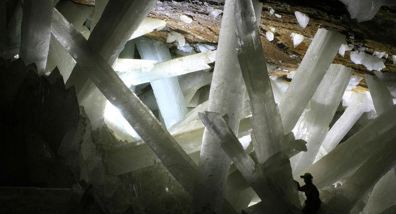 Crystals in a cave