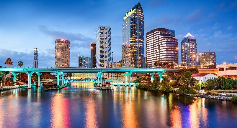 The Tampa, Florida city skyline