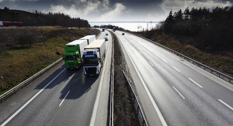 Semi trucks on the road