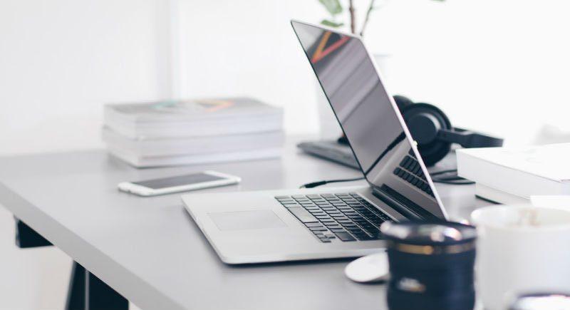 Computer on a desk