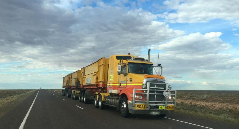 Fleet truck on the road