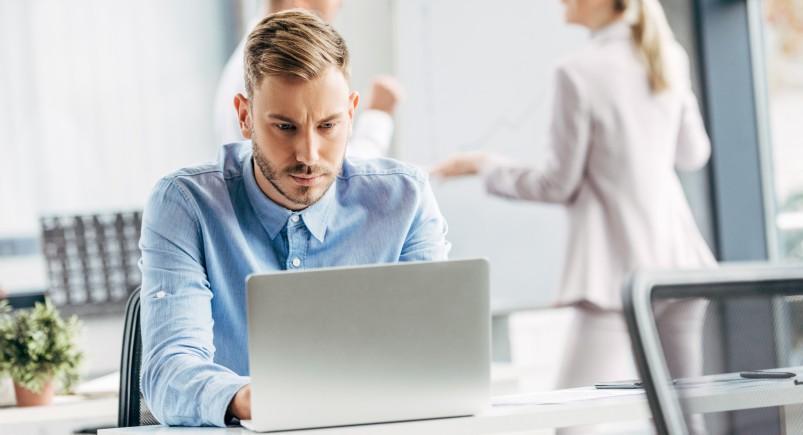 Man at a desk working