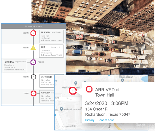 Government agencies can easily monitor their fleet and report to headquarters with an integrated Mobile Workforce Management platform