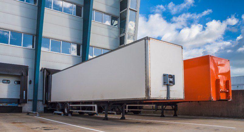 Containers at warehouse