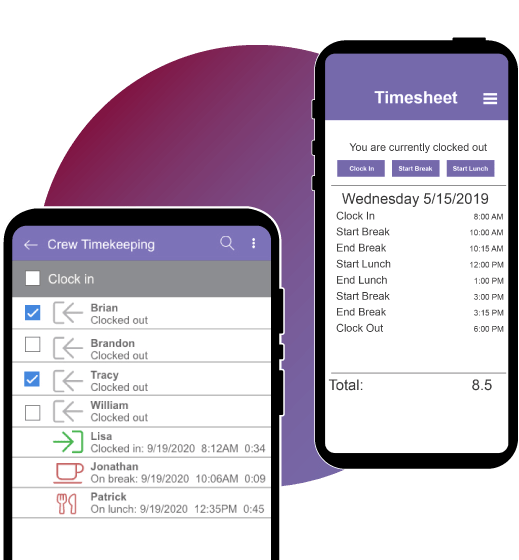 Mobile Timekeeping with field service management software