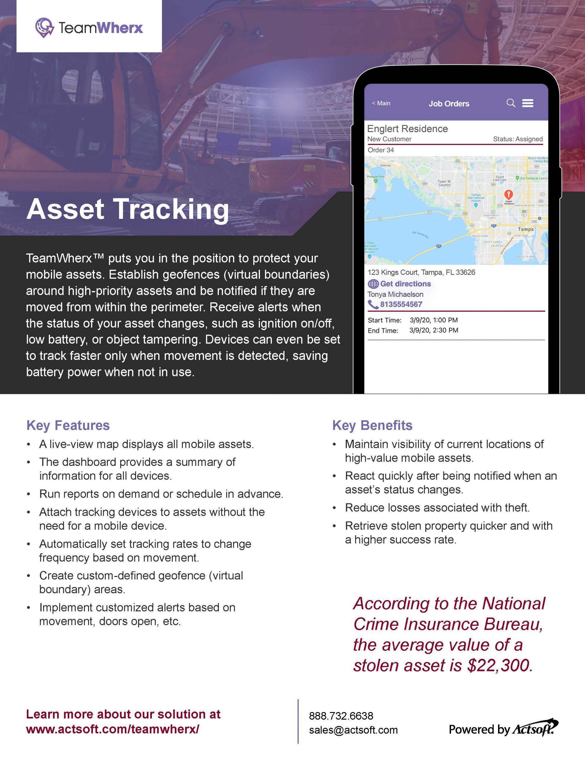 asset tracking one-pagers