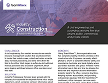 Construction and civil engineering industry use case