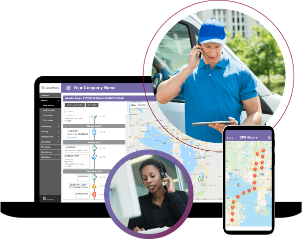 Seeing historical routes with fleet management software