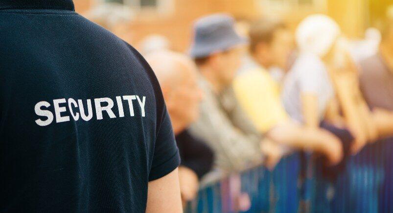A security guard working at an event