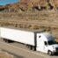 Semi truck on a desert highway
