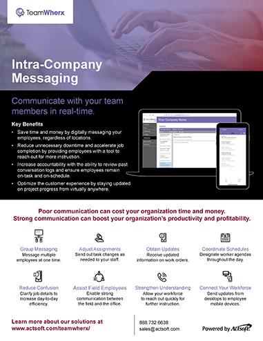 intra-company messaging one-pager