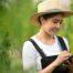 Cannabis farmer using digital solutions on a tablet device