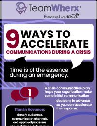 9 WAYS TO ACCELERATE Communications During a Crisis