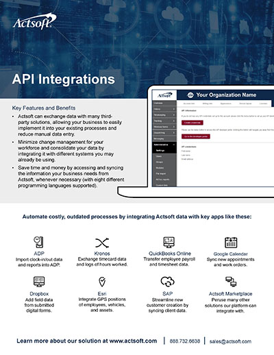 API Integrations One-Pager