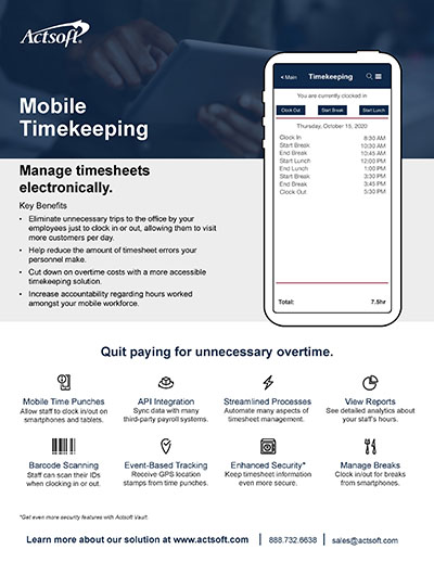 Mobile Timekeeping One-Pager