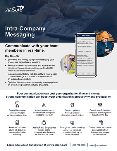 Intra-Company Messaging One-Pager
