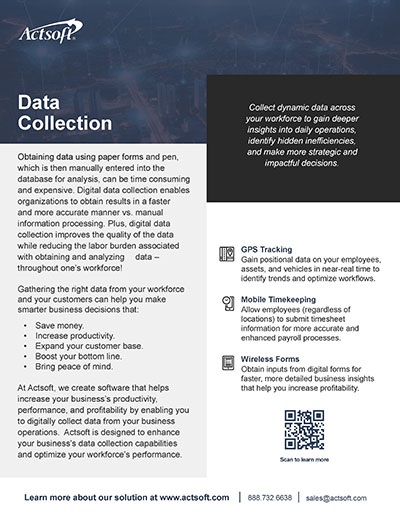 Data Collection One-Pager