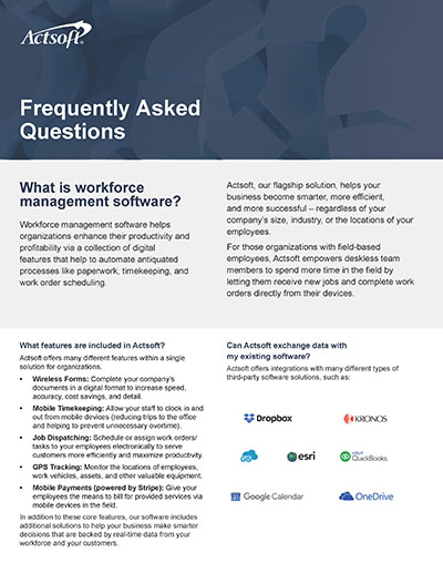 FAQ One-Pager